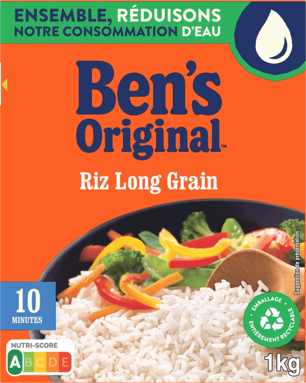 BEN'S ORIGINAL™ Riz Long Grain Vrac 10min 1kg