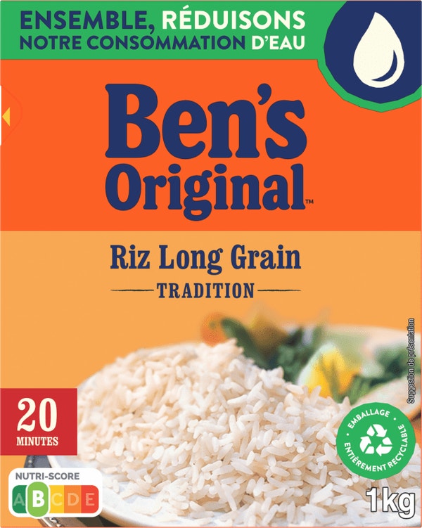 BEN'S ORIGINAL™ Riz Long Grain Vrac 20 min 1kg