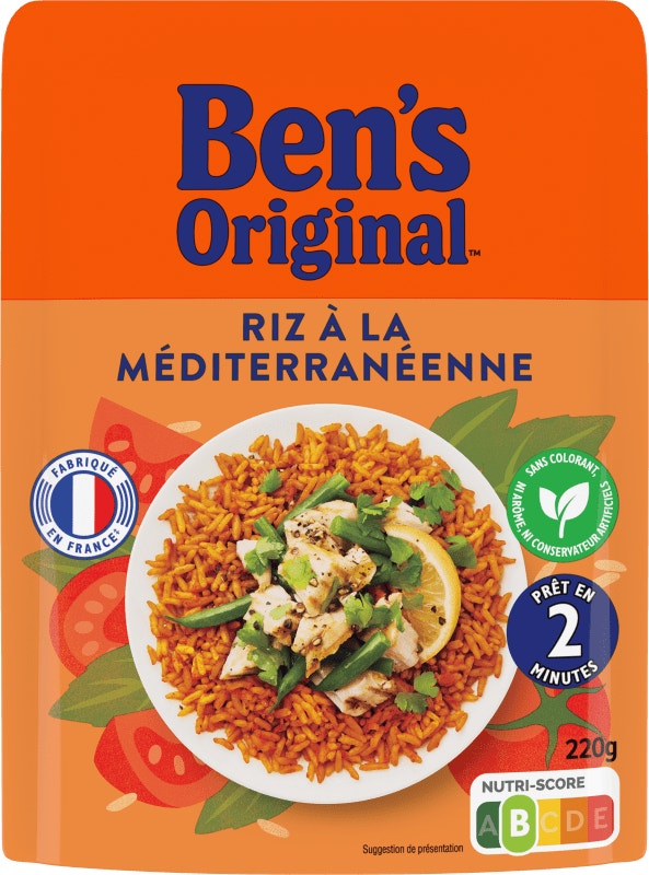 BEN'S ORIGINAL™ Riz Micro Ondable Mediterranéen 2mn 220g