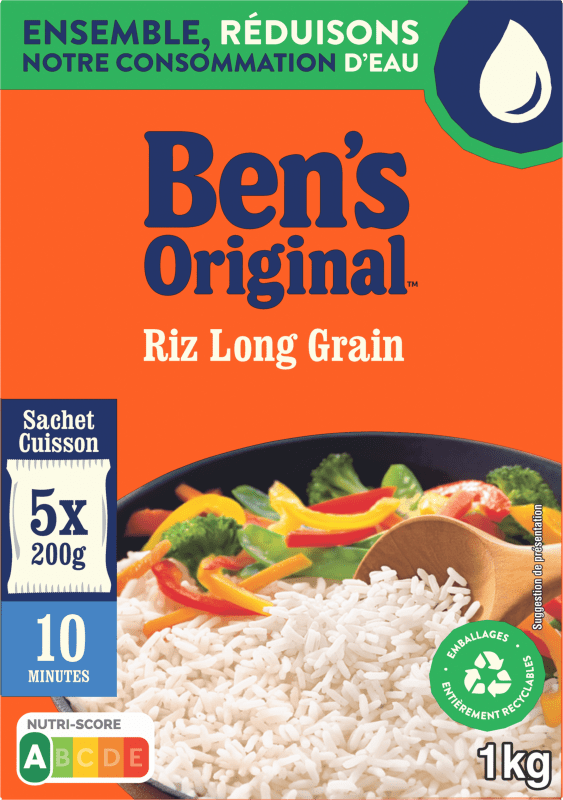 Riz long grain 10 min, Ben's original (2 Kg)  La Belle Vie : Courses en  Ligne - Livraison à Domicile