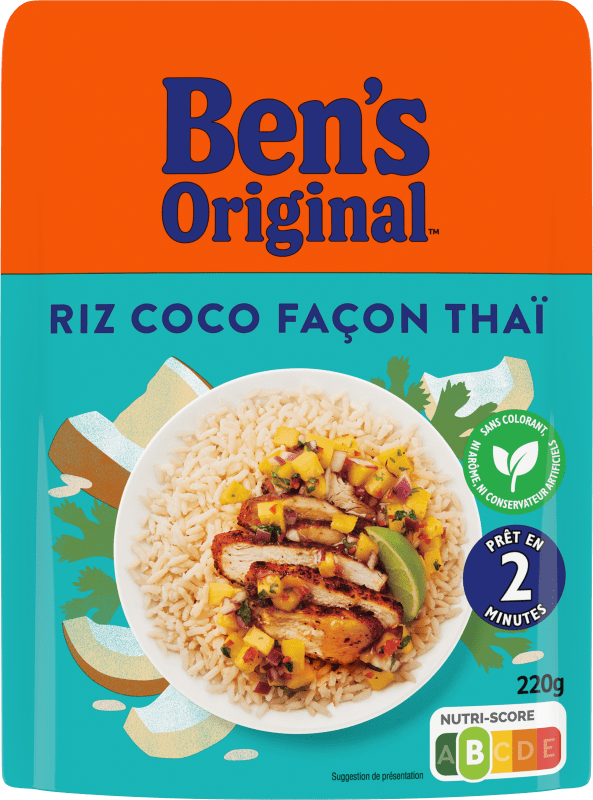 BEN'S ORIGINAL | Riz Express à la crème de coco façon Thaï 220g